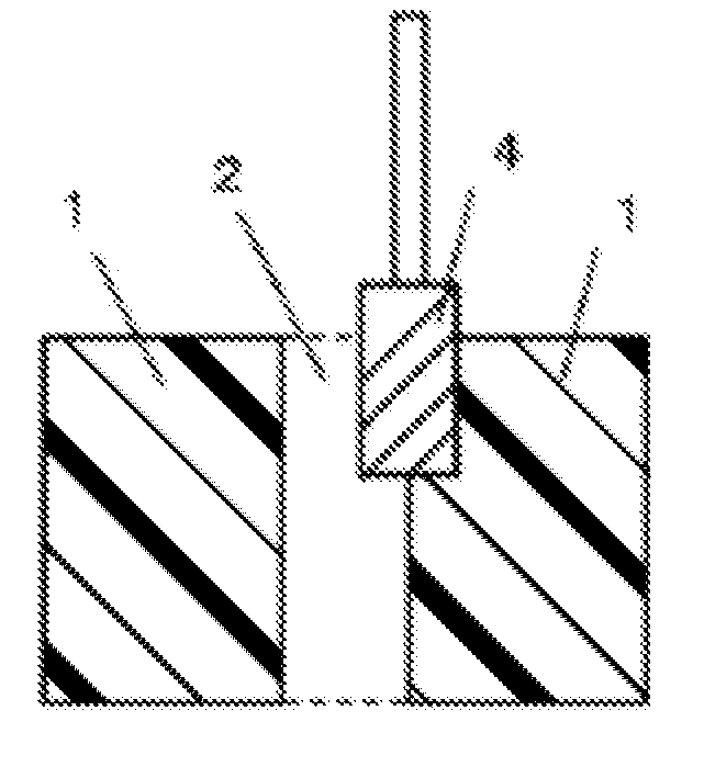 Dental restoration producing system for producing dental restoration from dental mill blank with through-hole, operation system of the system, program for the system, and dental mill blank for use in the system