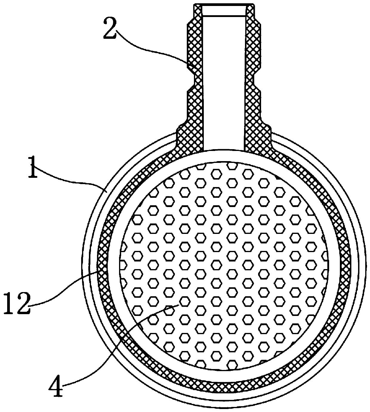 Hollow fiber hemodialyzer