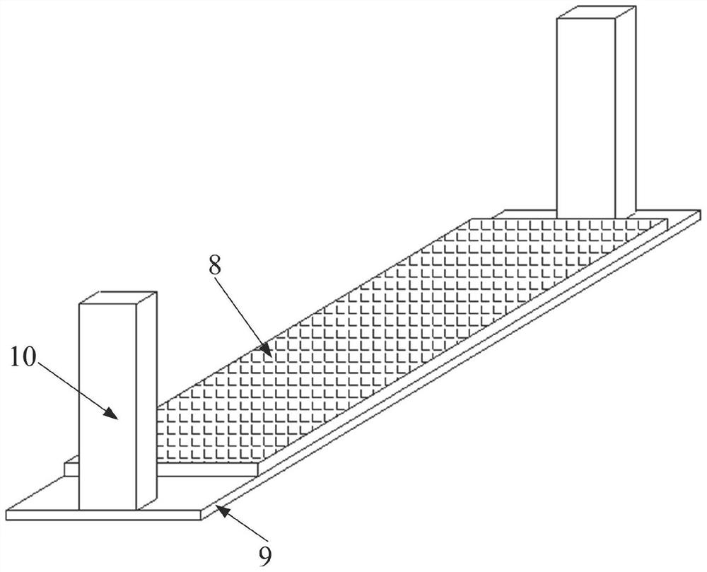 Leveling device for road and bridge construction