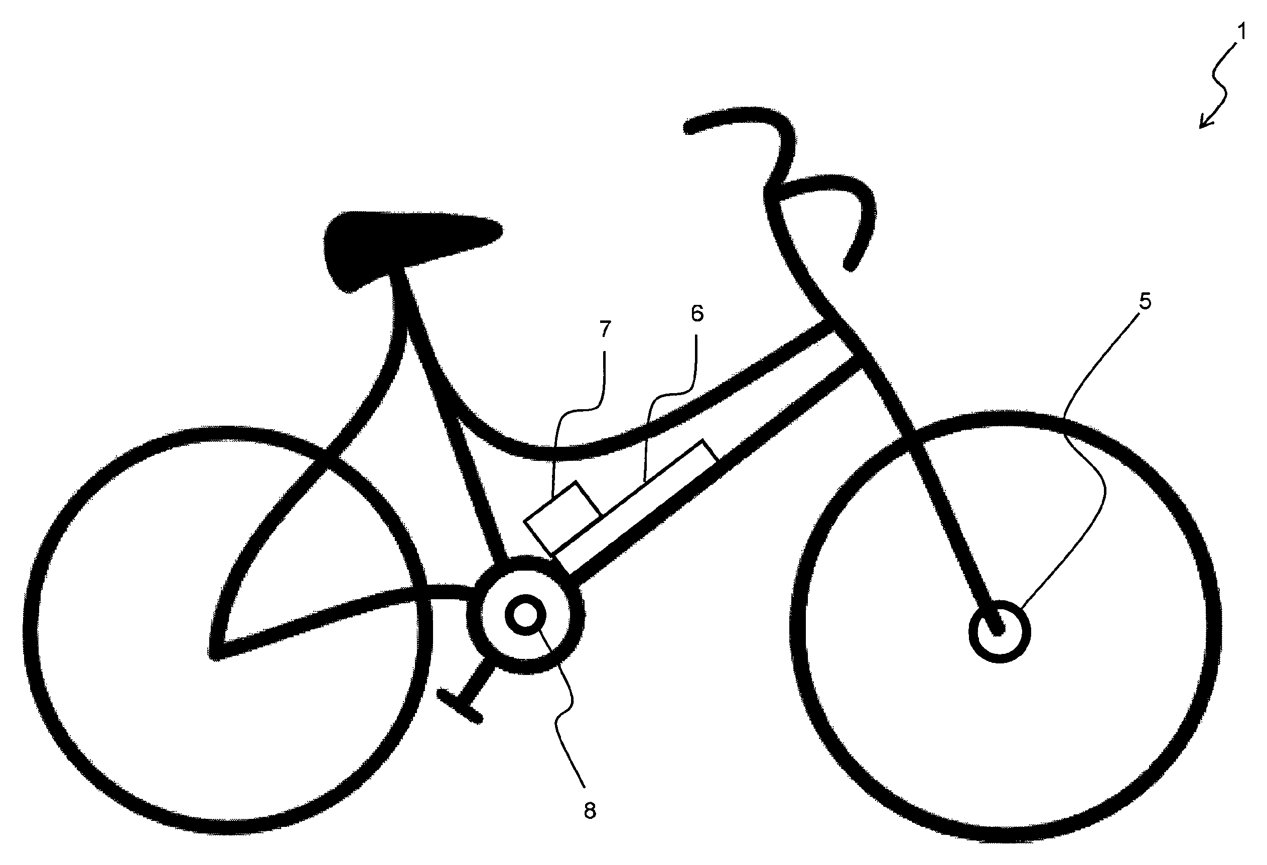 Electrically pedal-assisted bicycle