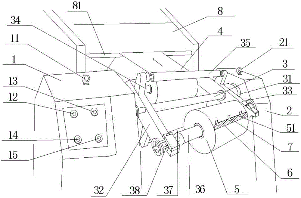 Full-automatic material collecting device of gravure color press and application method for full-automatic material collecting device