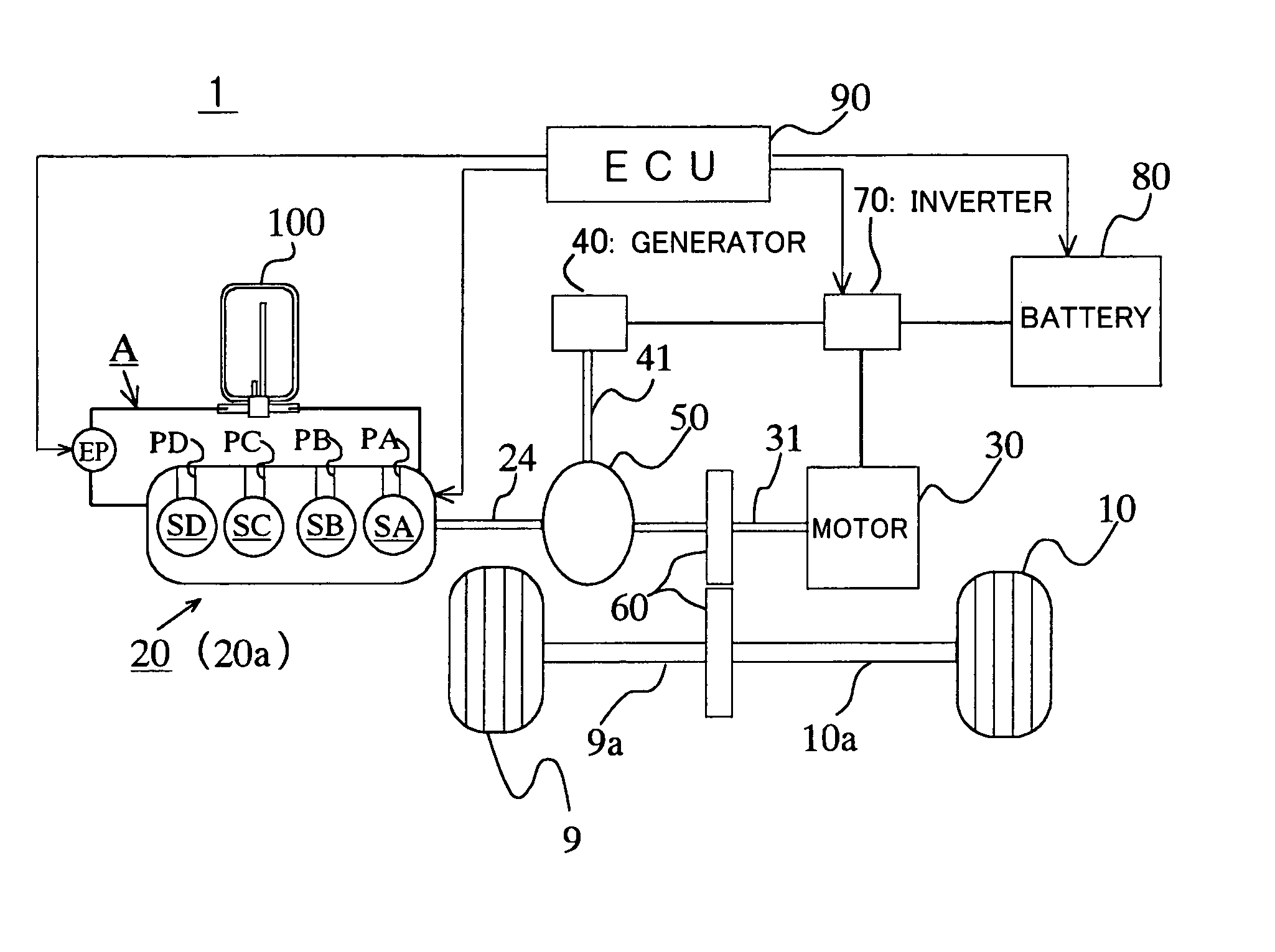 Engine system with a thermal storage device, and engine temperature raising method