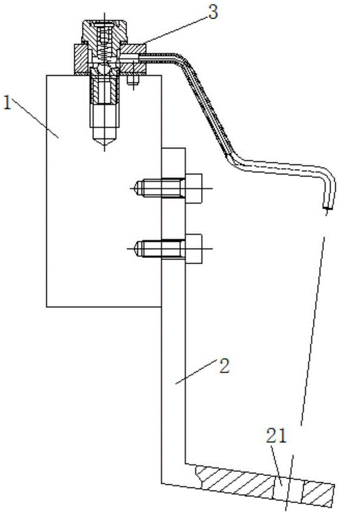 Diesel engine piston cooling nozzle testing tool and use method thereof