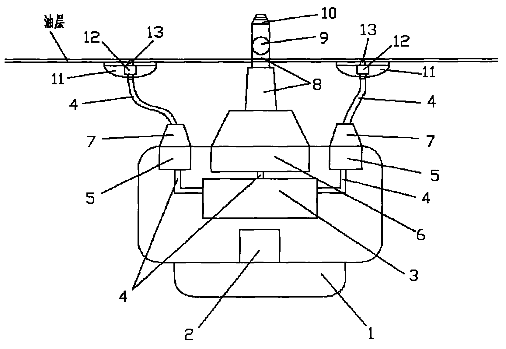 Submersible micro-organism putting degreasing device
