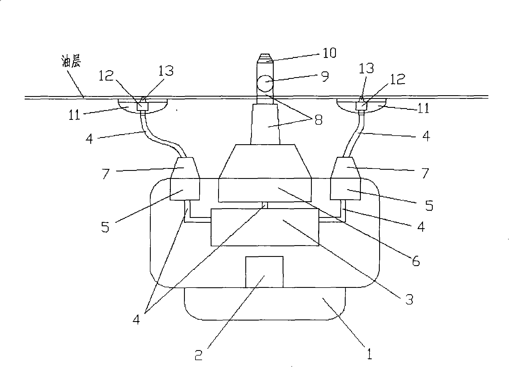 Submersible micro-organism putting degreasing device