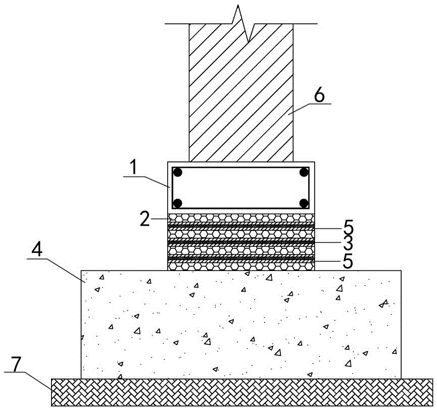 A non-bonded seismic isolation structure and its construction method