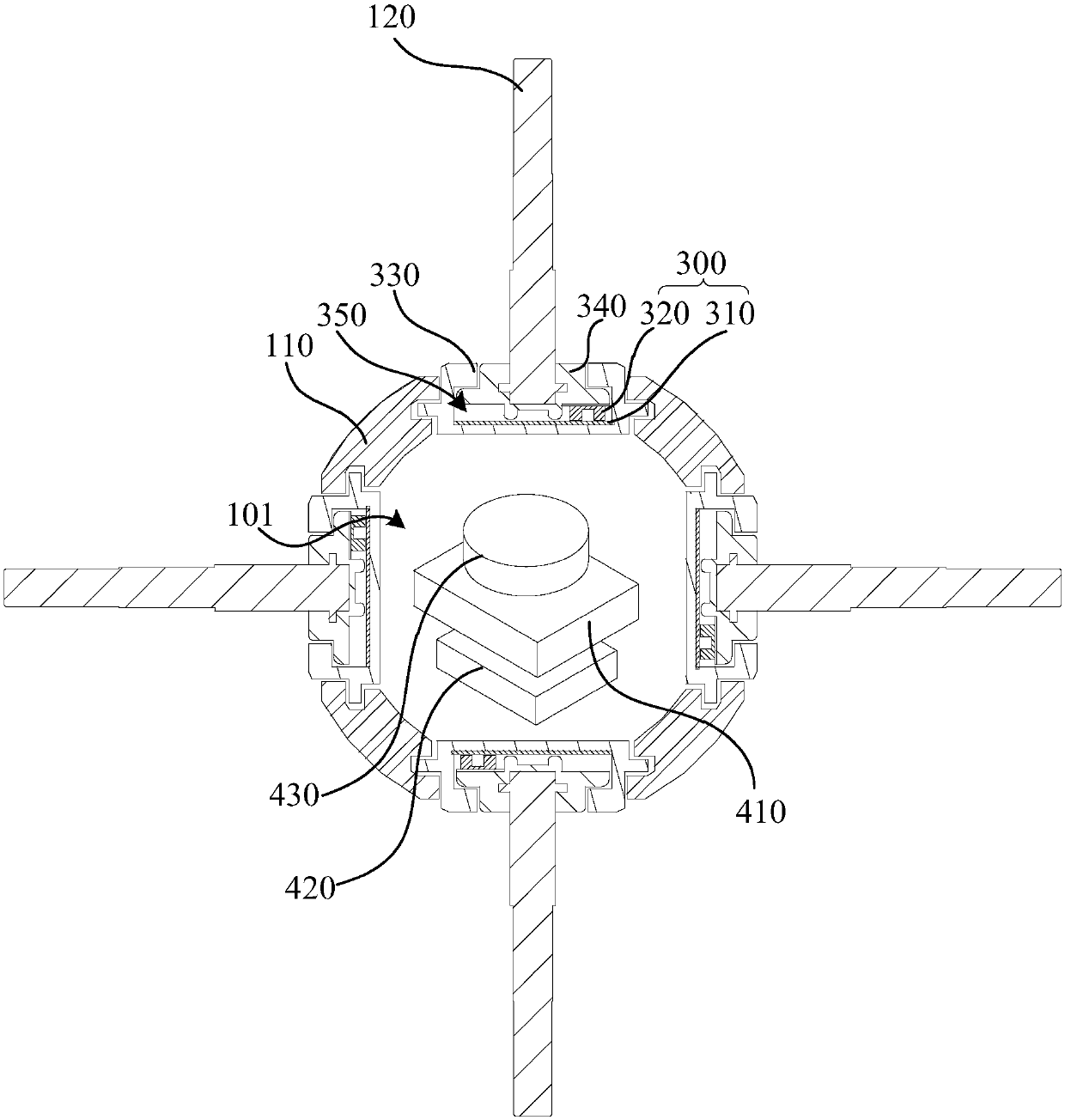 Intelligent center shaft, intelligent cube and timing method thereof