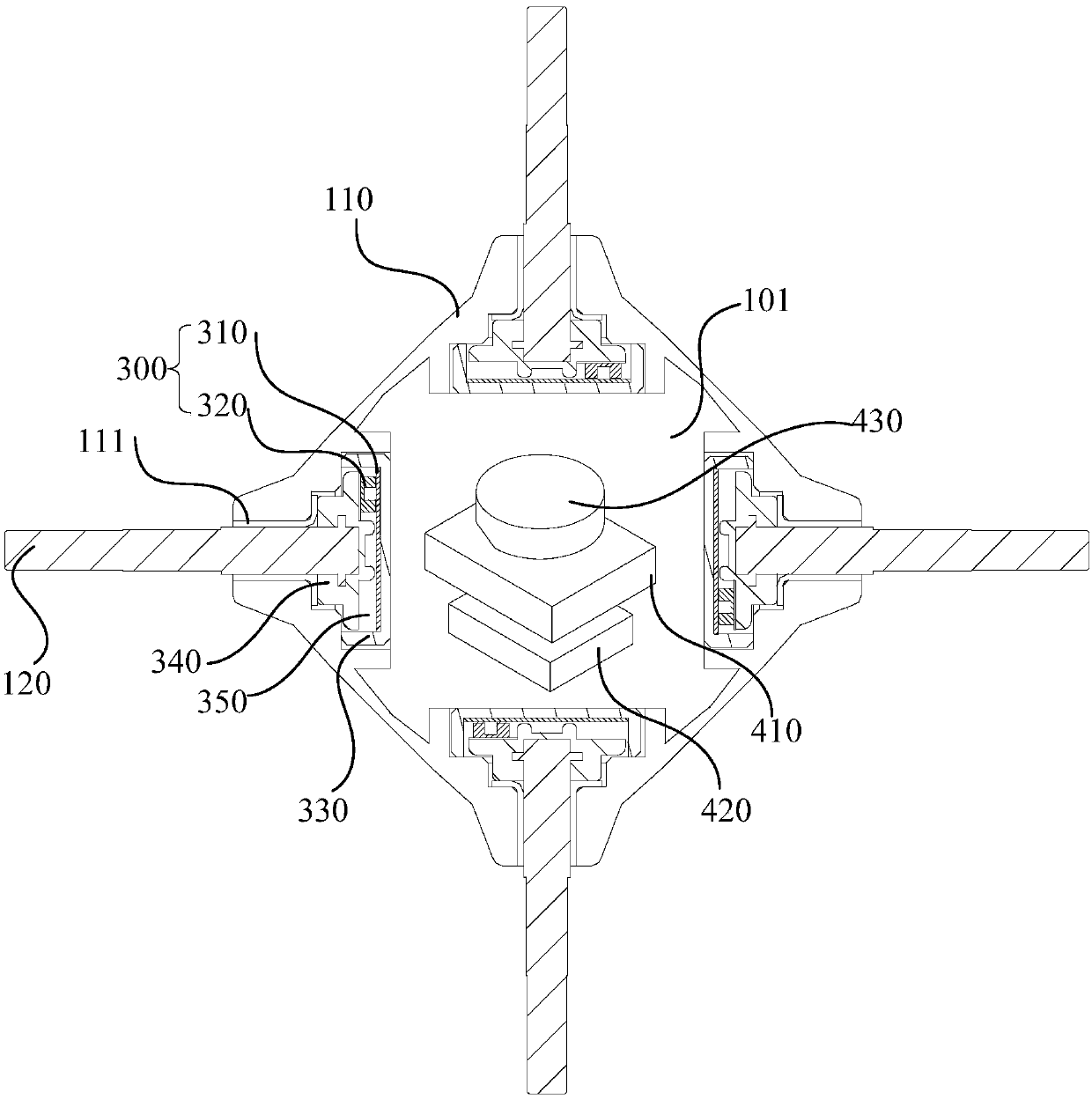 Intelligent center shaft, intelligent cube and timing method thereof