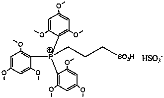 Tris(2,4,6-trimethoxyphenyl)phosphine based ionic liquid catalyst and preparation method thereof