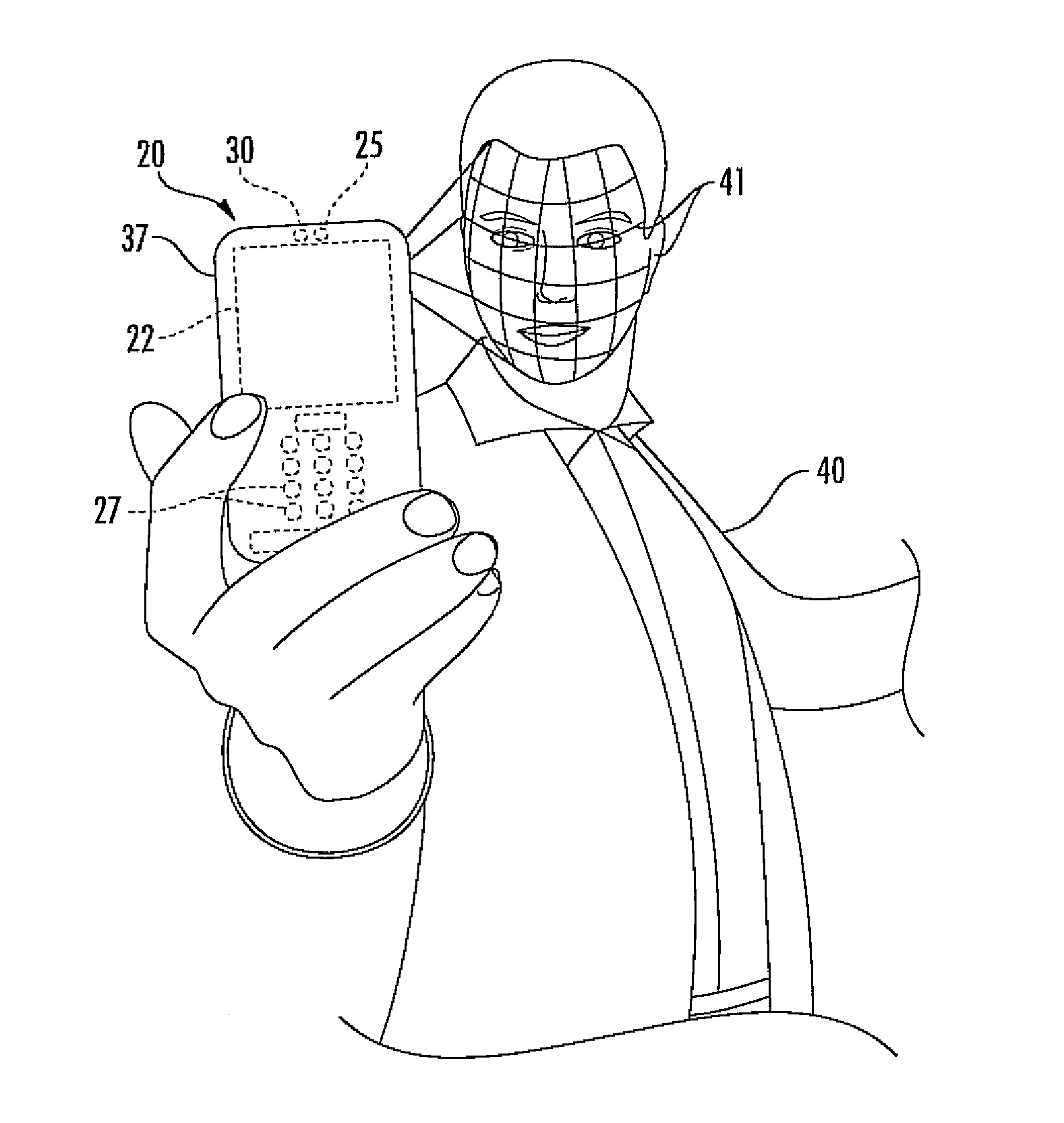 Electronic device configured to apply facial recognition based upon reflected infrared illumination and related methods