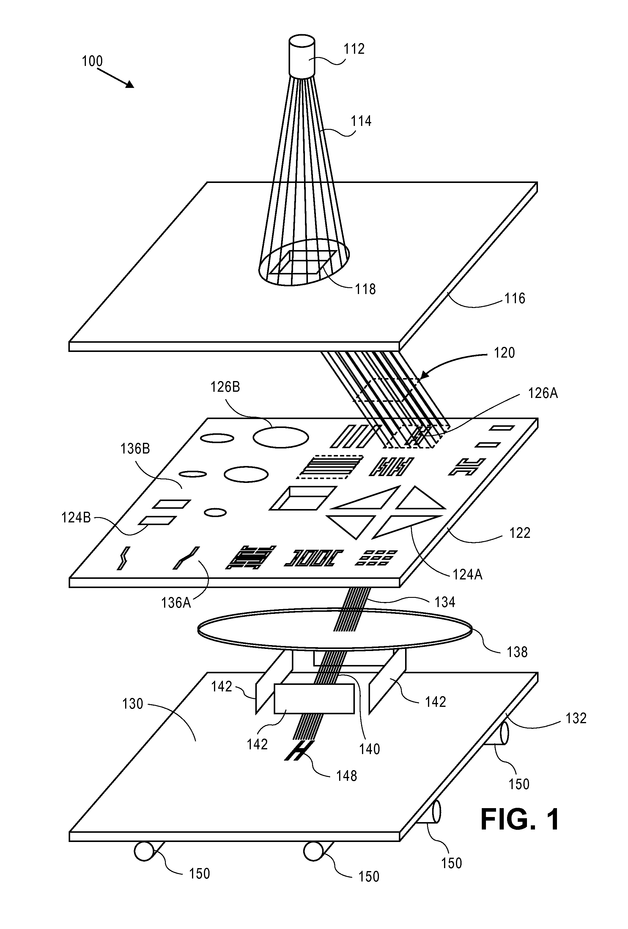 Method and system for fracturing a pattern using charged particle beam lithography with multiple exposure passes having different dosages