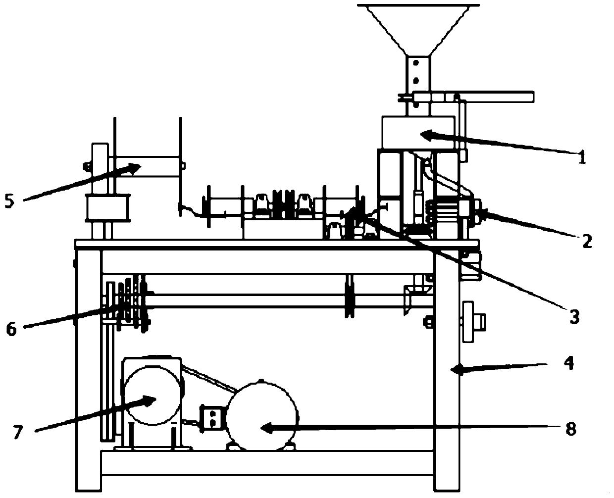 Breeding test seed rope machine