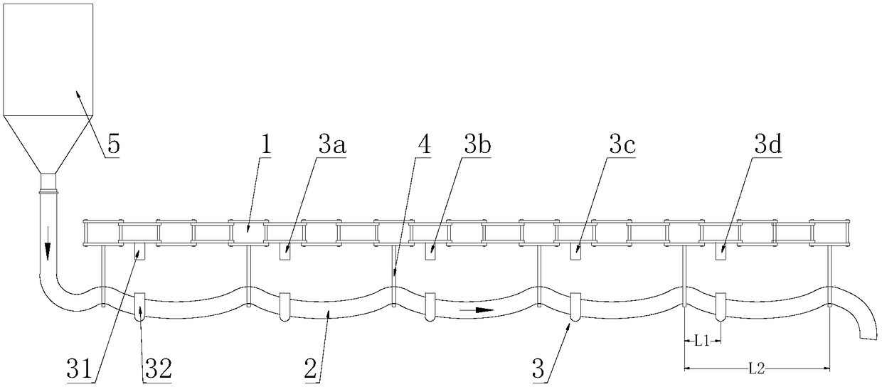 Portable conveying device for fragile granular material