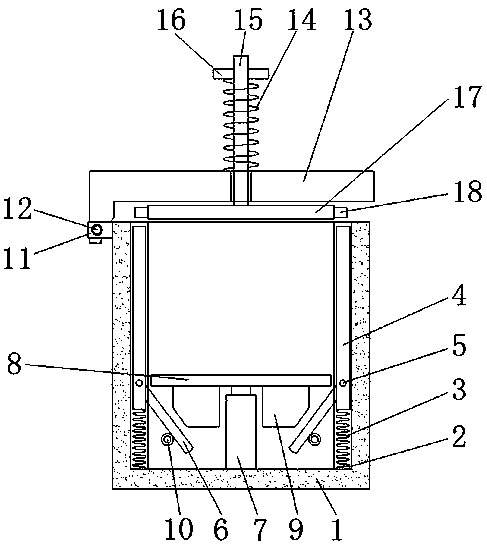 A garbage bin with the function of compressing garbage