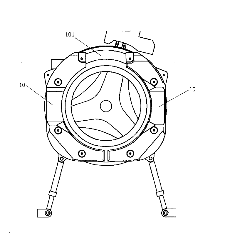 Dynamic shock-absorbing device for drum washing machine