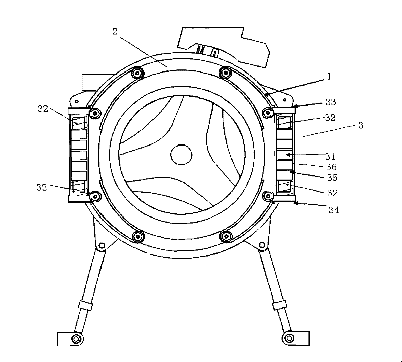 Dynamic shock-absorbing device for drum washing machine