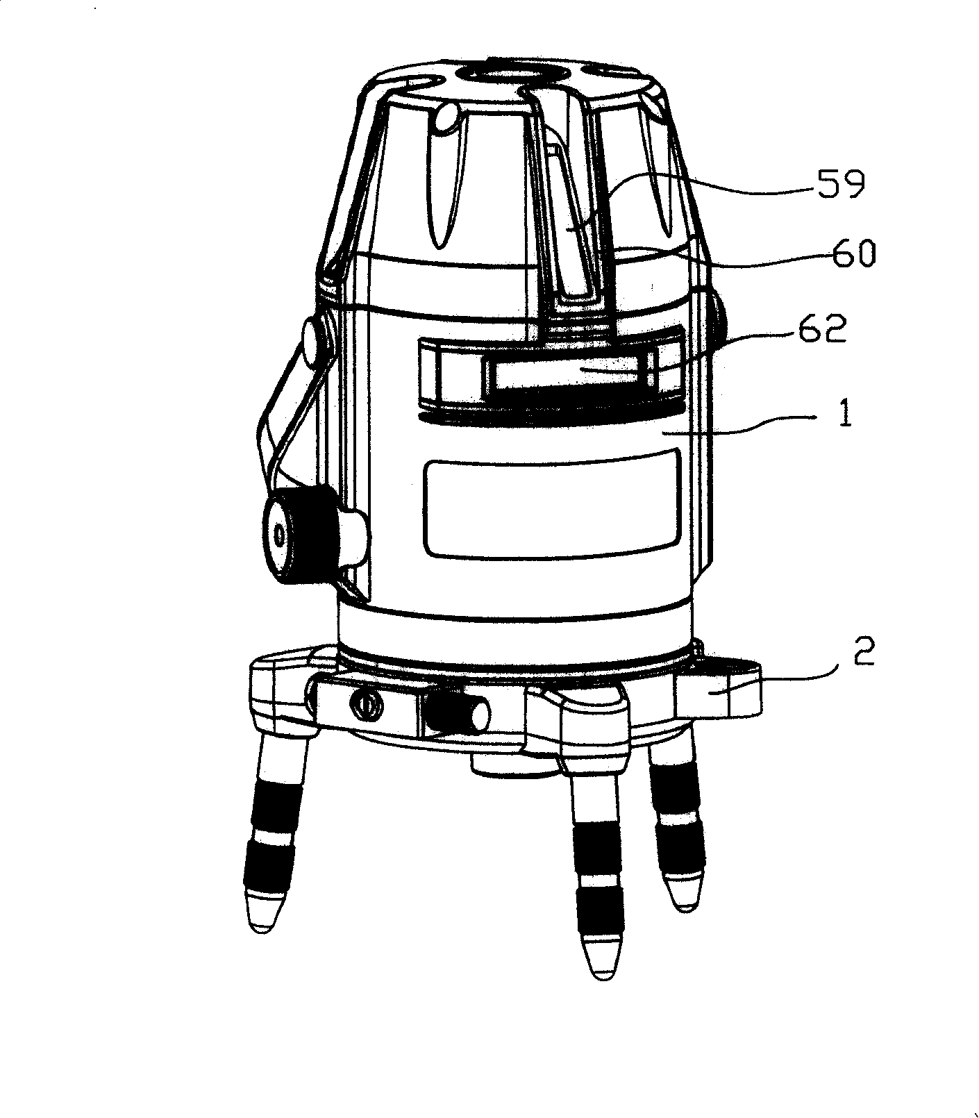 Laser self-adjusting demarcation device