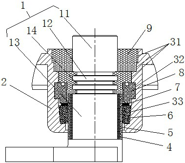 Storage battery multi-sealing structure capable of preventing acid leakage