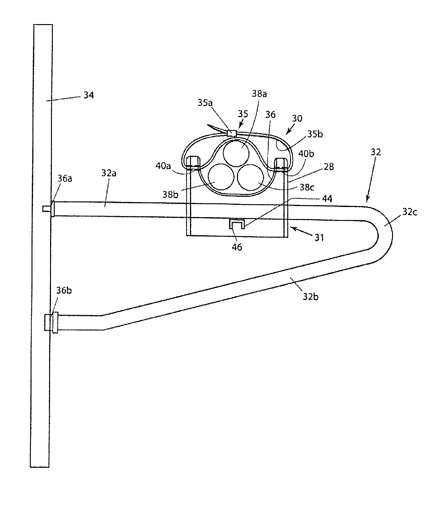 Electrical cable support arrangement