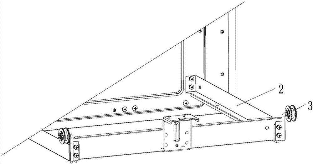 Pulley stable structure and disinfection cabinet