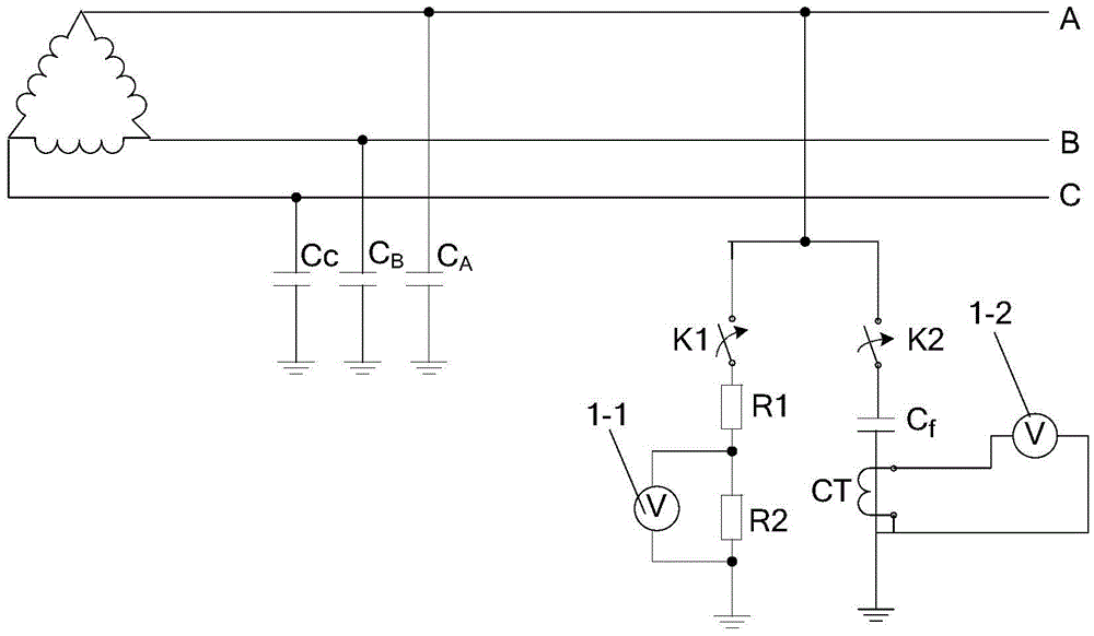 A high-voltage line distributed capacitance measuring device and its measuring method