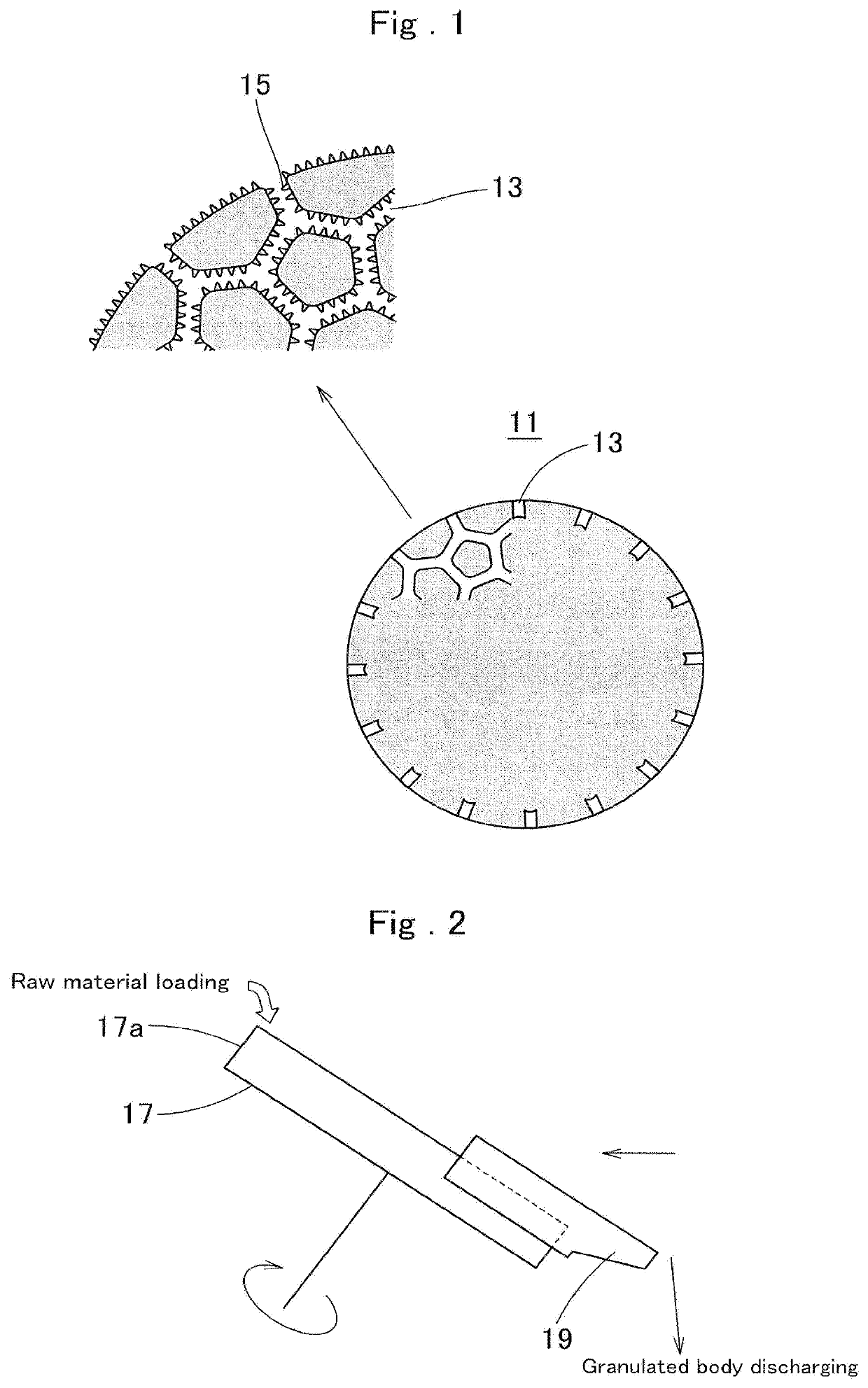Porous fired granulated body and method for manufacturing the same