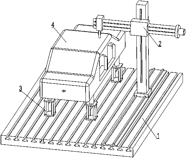 Method for testing recesses and dents on surface of automobile body