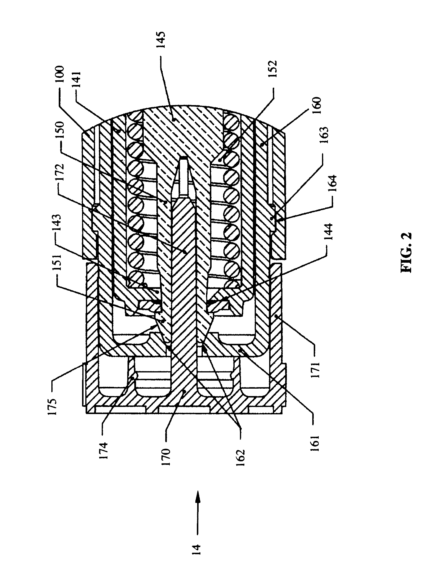 Vortex feature for drug delivery system