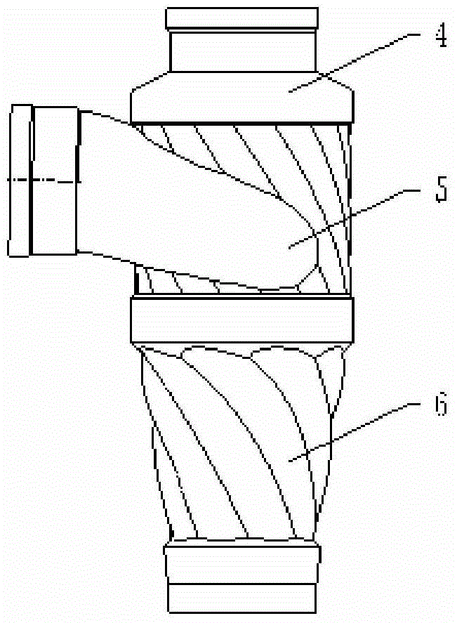 A low-noise groove diversion swirl joint