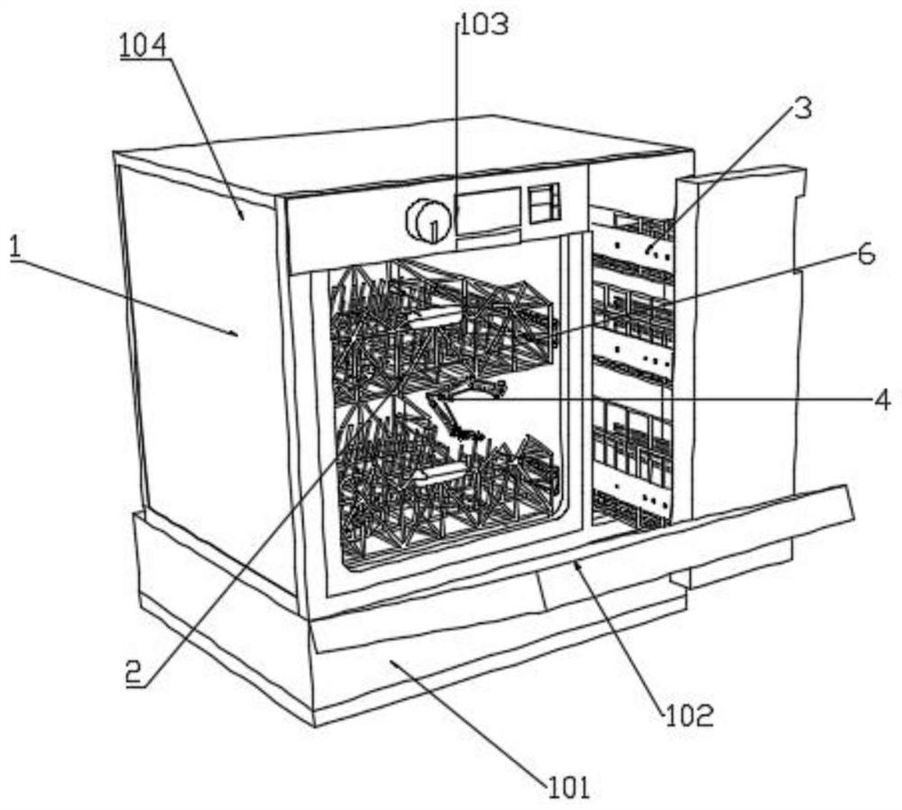 Dish washing device and using method