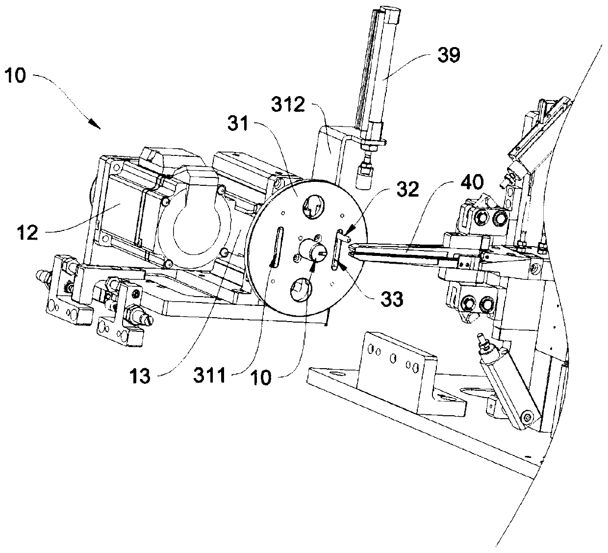 Carrier tape head end shifting and positioning mechanism for carrier tape automatic winding and collecting system