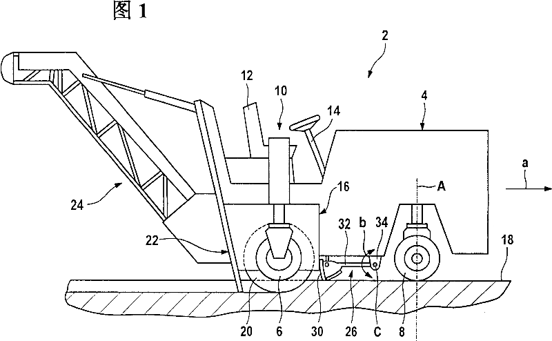 Rear loading road milling machine with height adjustable sealing device