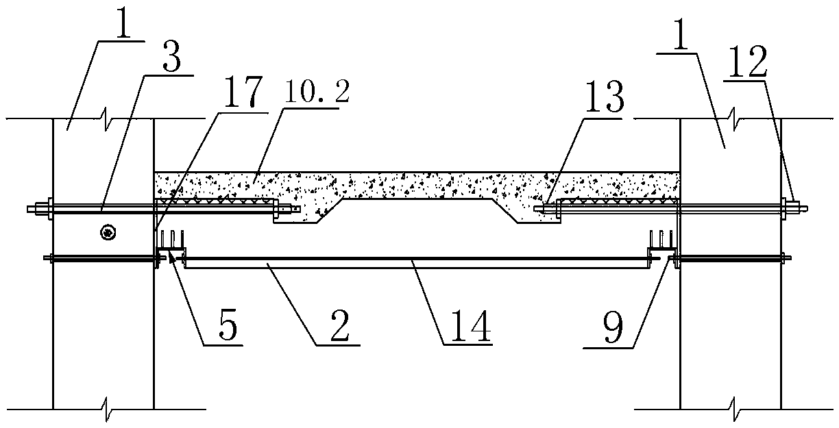 Energy-consuming steel rod replaceable beam-column joint node and construction method thereof