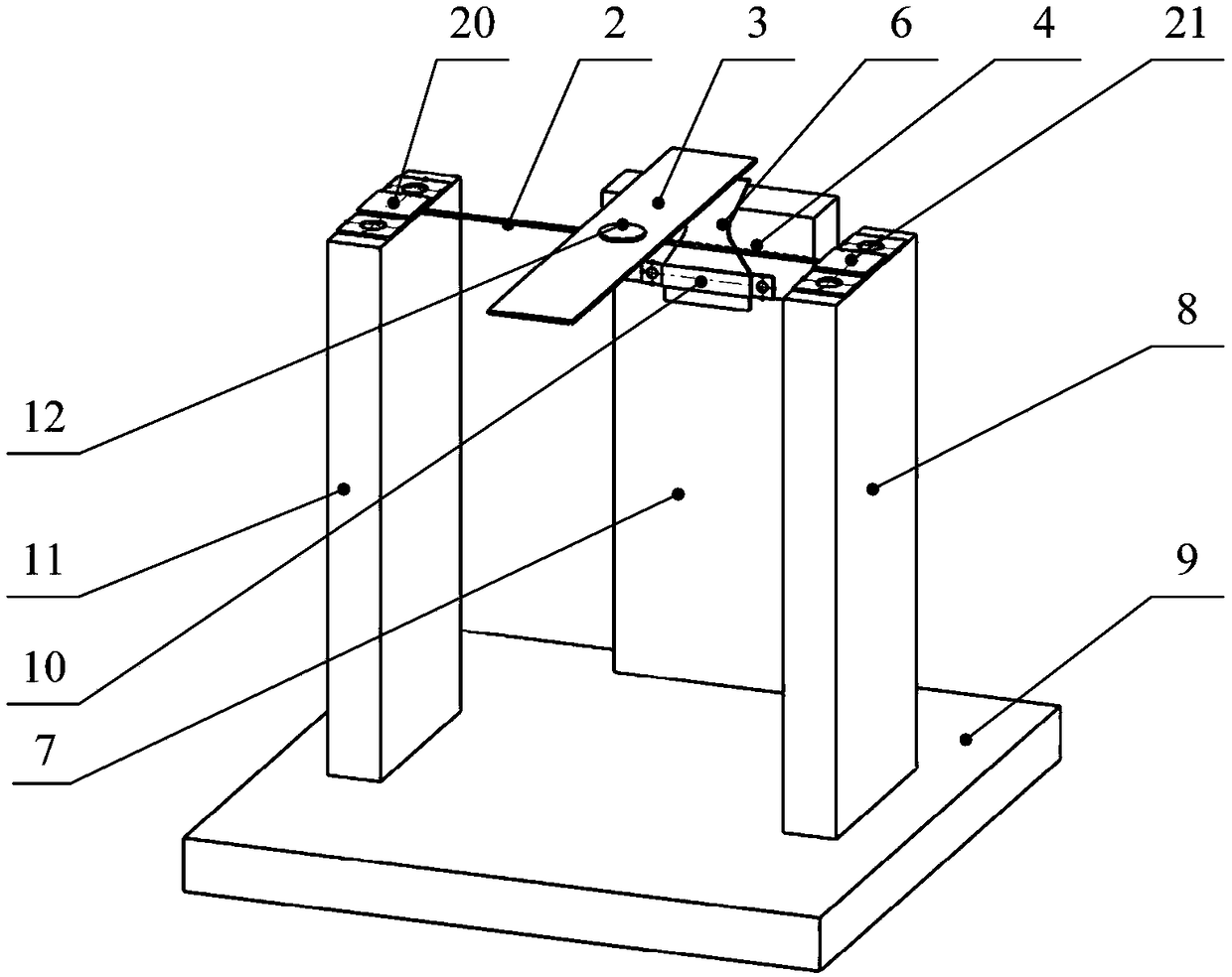 Micro-thrust measuring device that employs silicon torsion spring