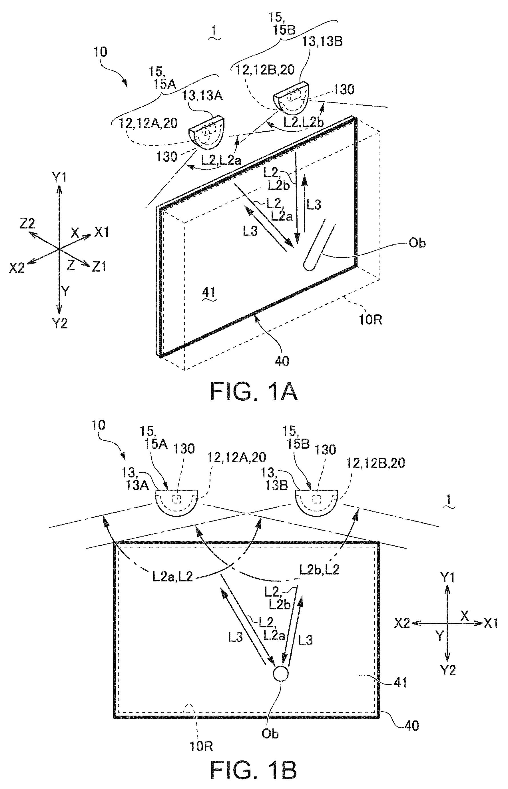 Optical position detection device and display system with input function