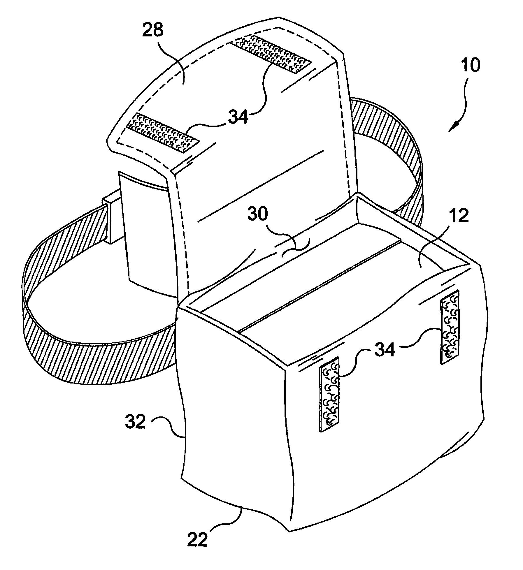Device for using nonwoven towels in the dairy industry