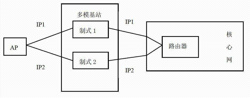 Data transmission method and device based on multiple system networks