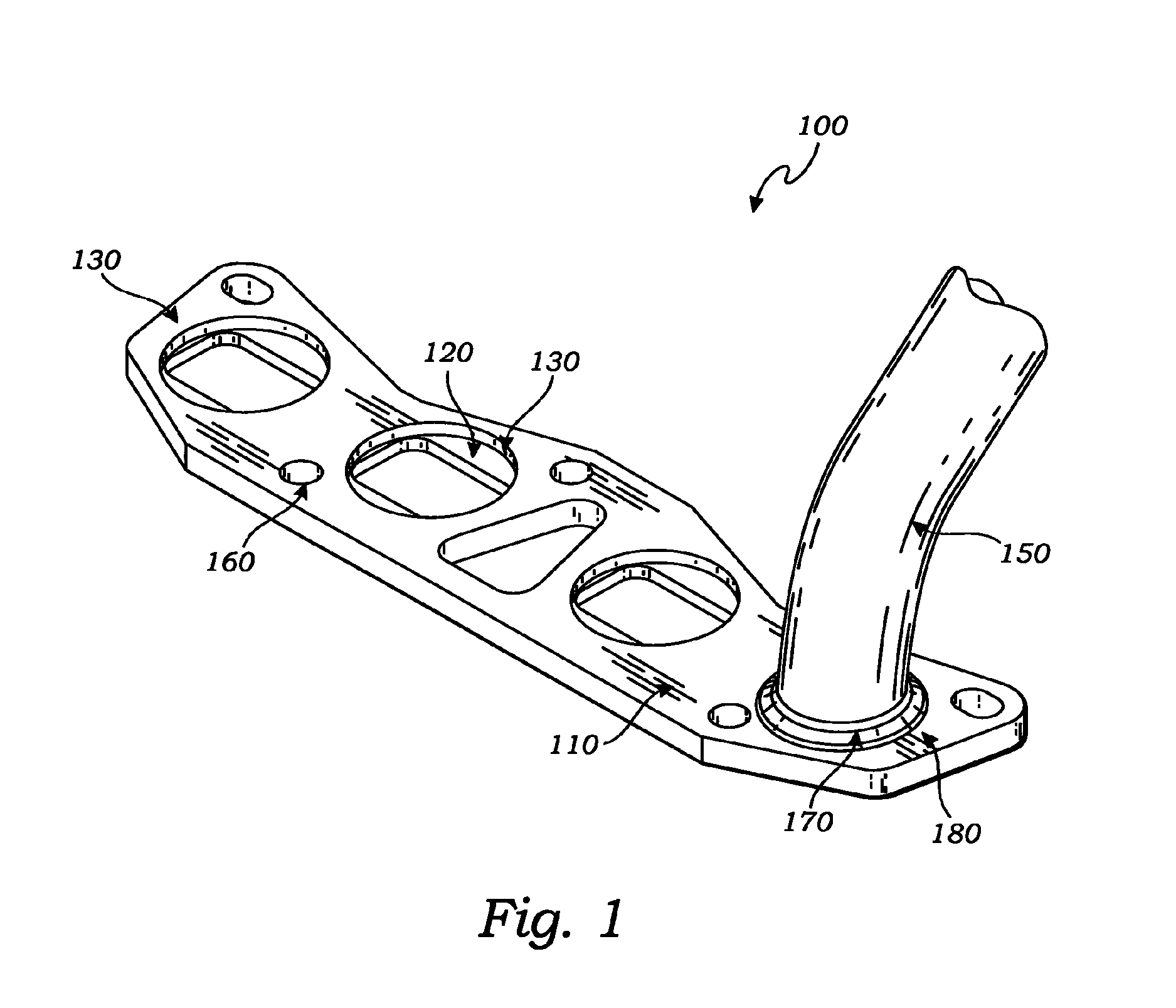 Method and apparatus for mating irregular or non-circular exhaust ports with tubing of a circular cross section in exhaust flange assemblies