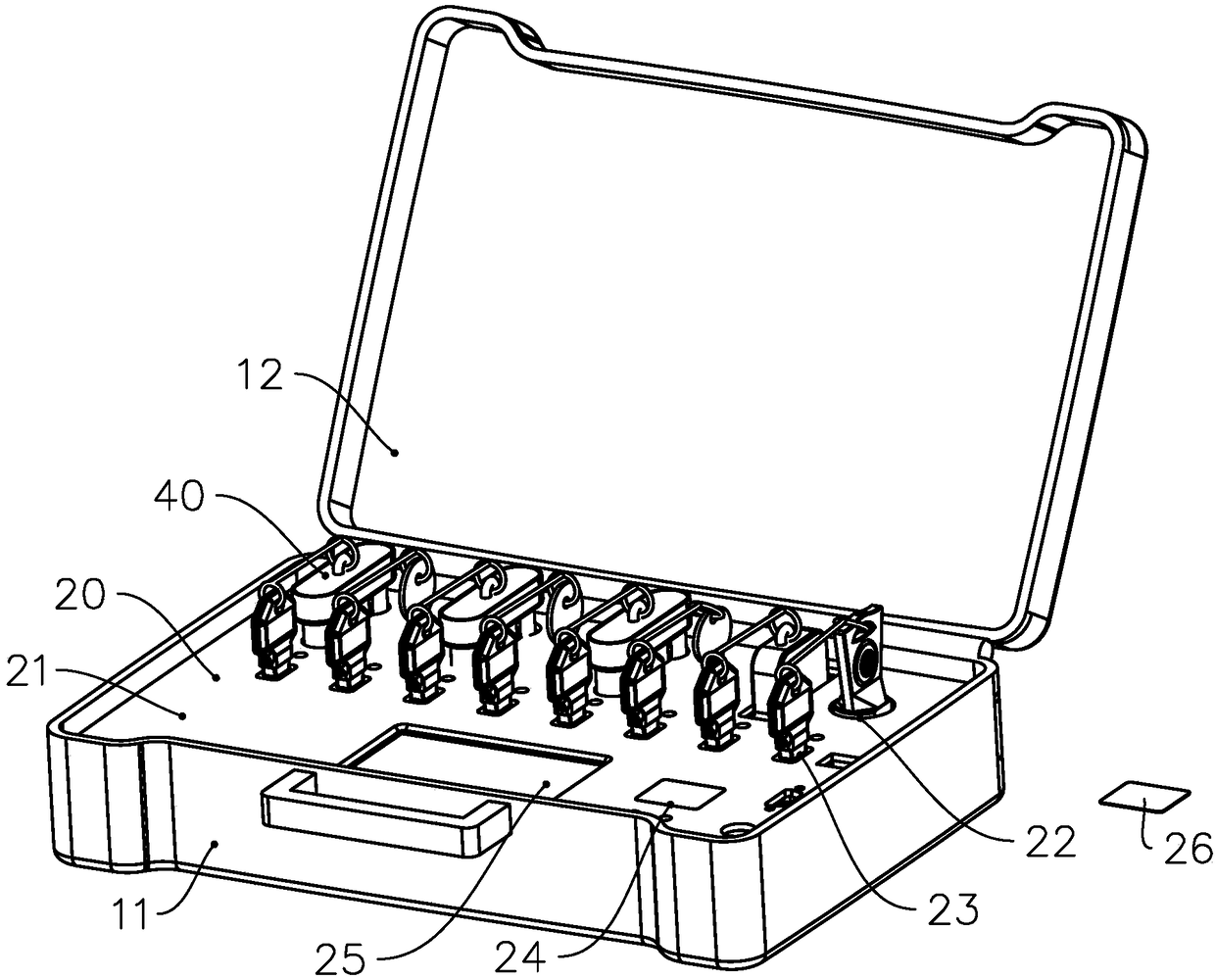 Portable key management box, key management system and usage method