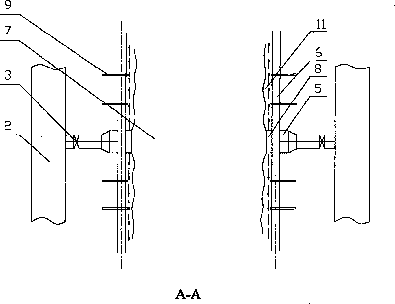 Near-wall air device for preventing high-temperature corrosion of water-cooled wall of power station boiler