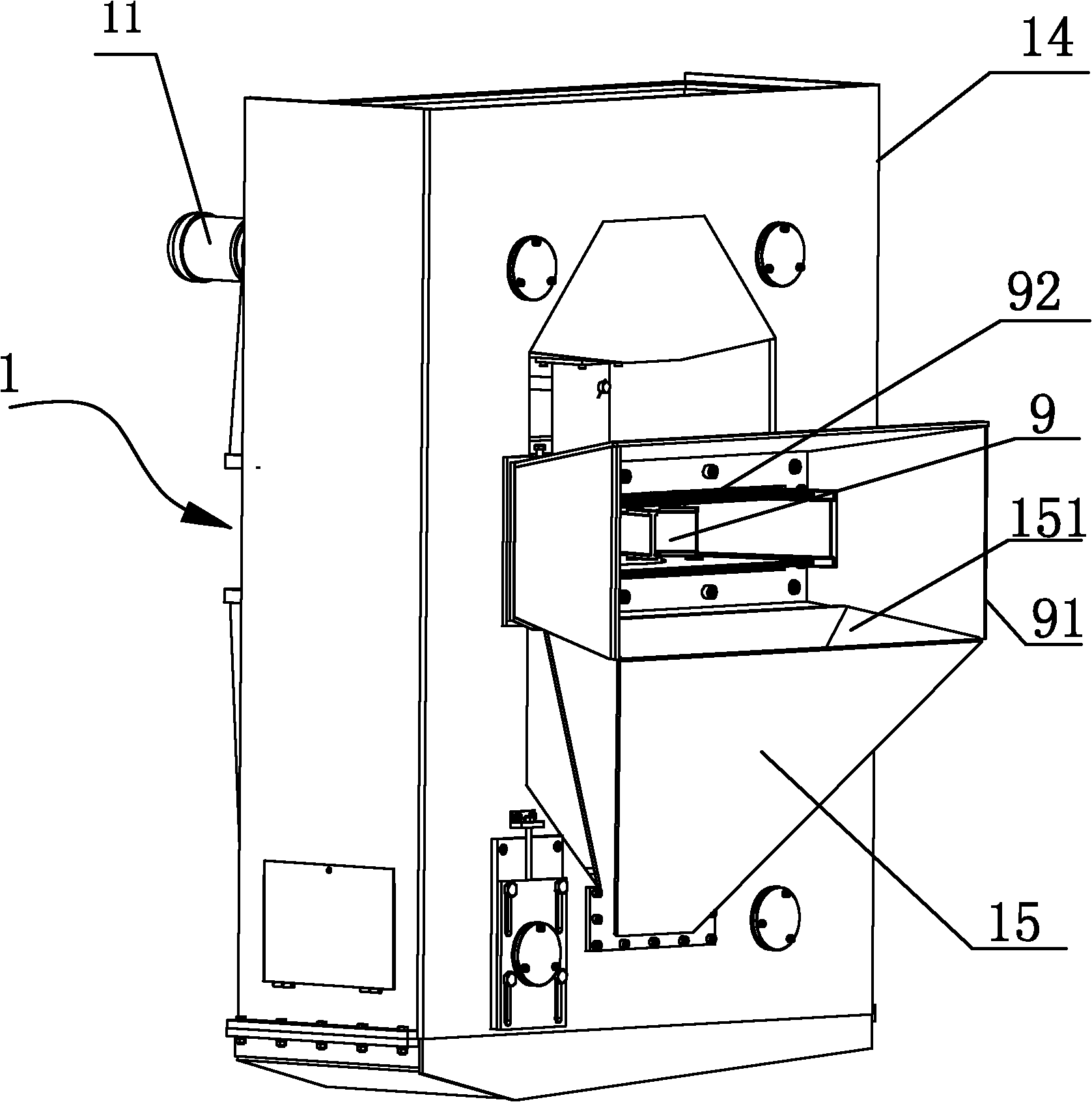 Small steel shot feeding circulator and numerical control metal surface treating machine using the same