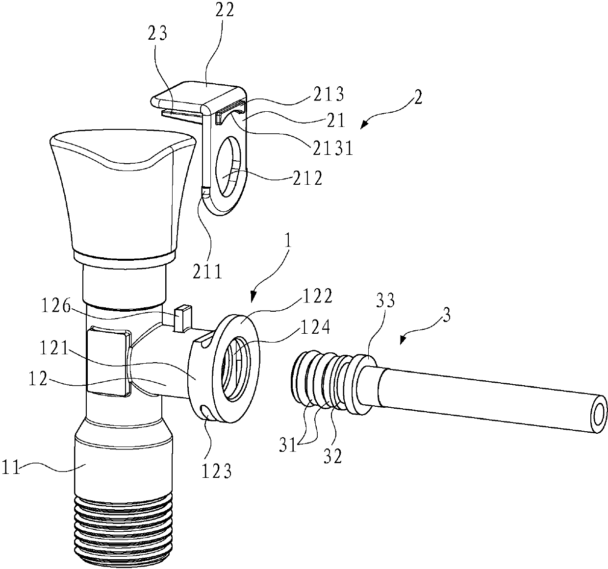 Rapid installation angle valve