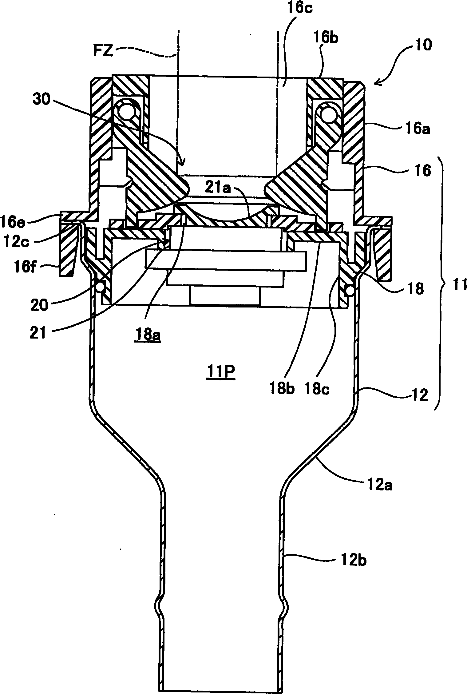 Fuel tank opening-closing device
