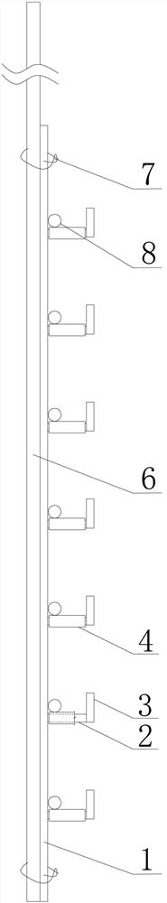 Shear wall horizontal rib installation positioning rod and construction method