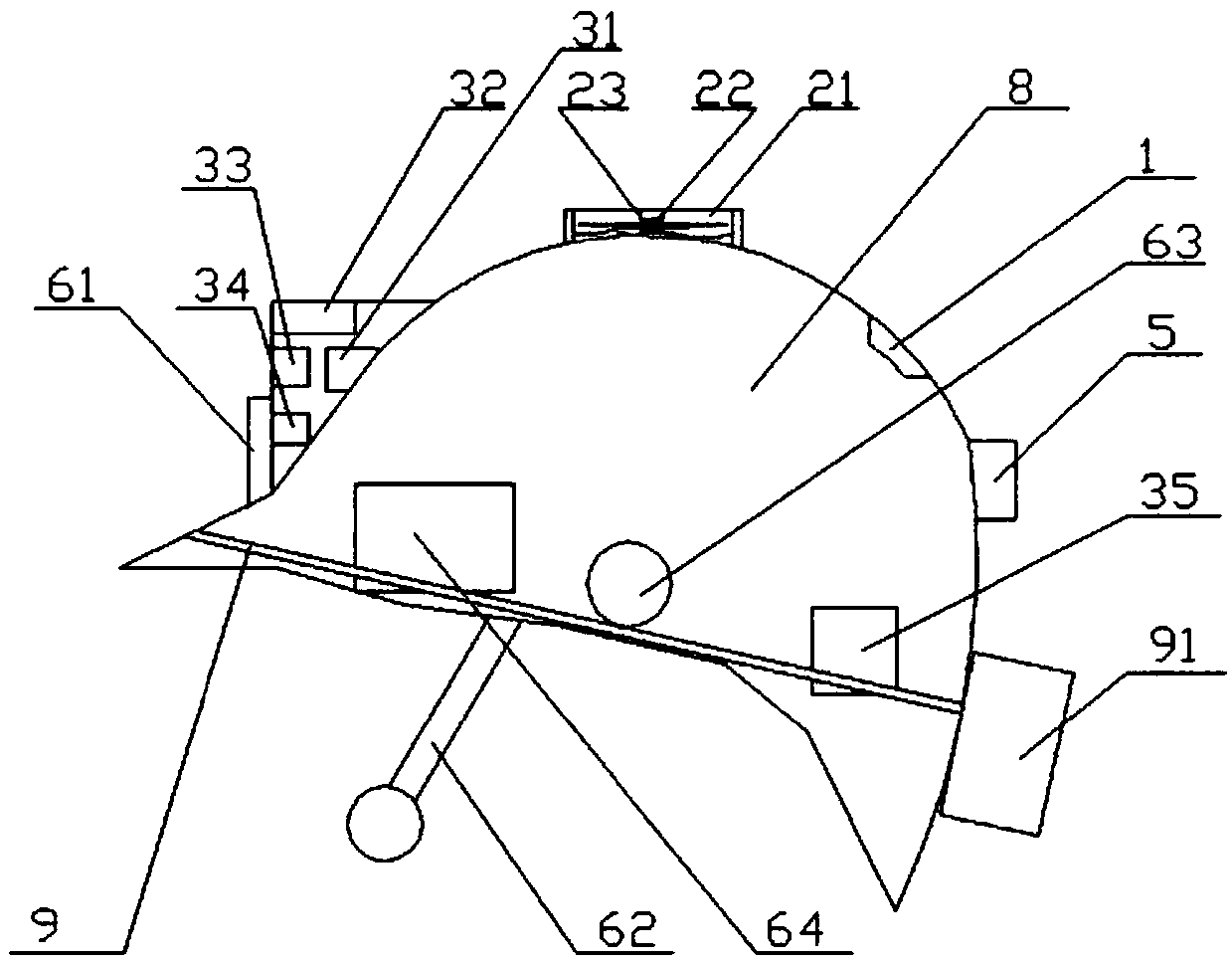 Safety helmet for preventing power transmission line maintenance misoperation