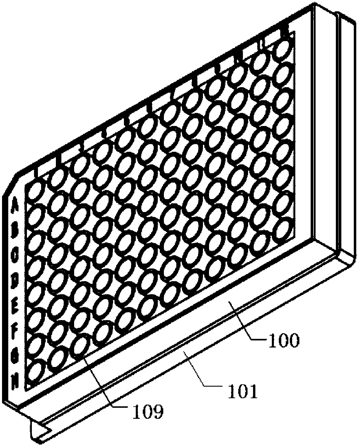 Wiring structure of sample detection pore plate, and sample detection pore plate