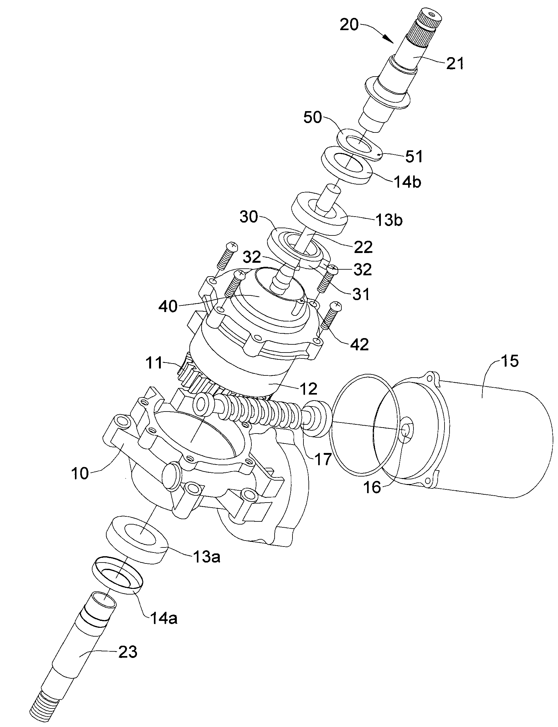 All-terrain vehicle electronic steering device with limit function