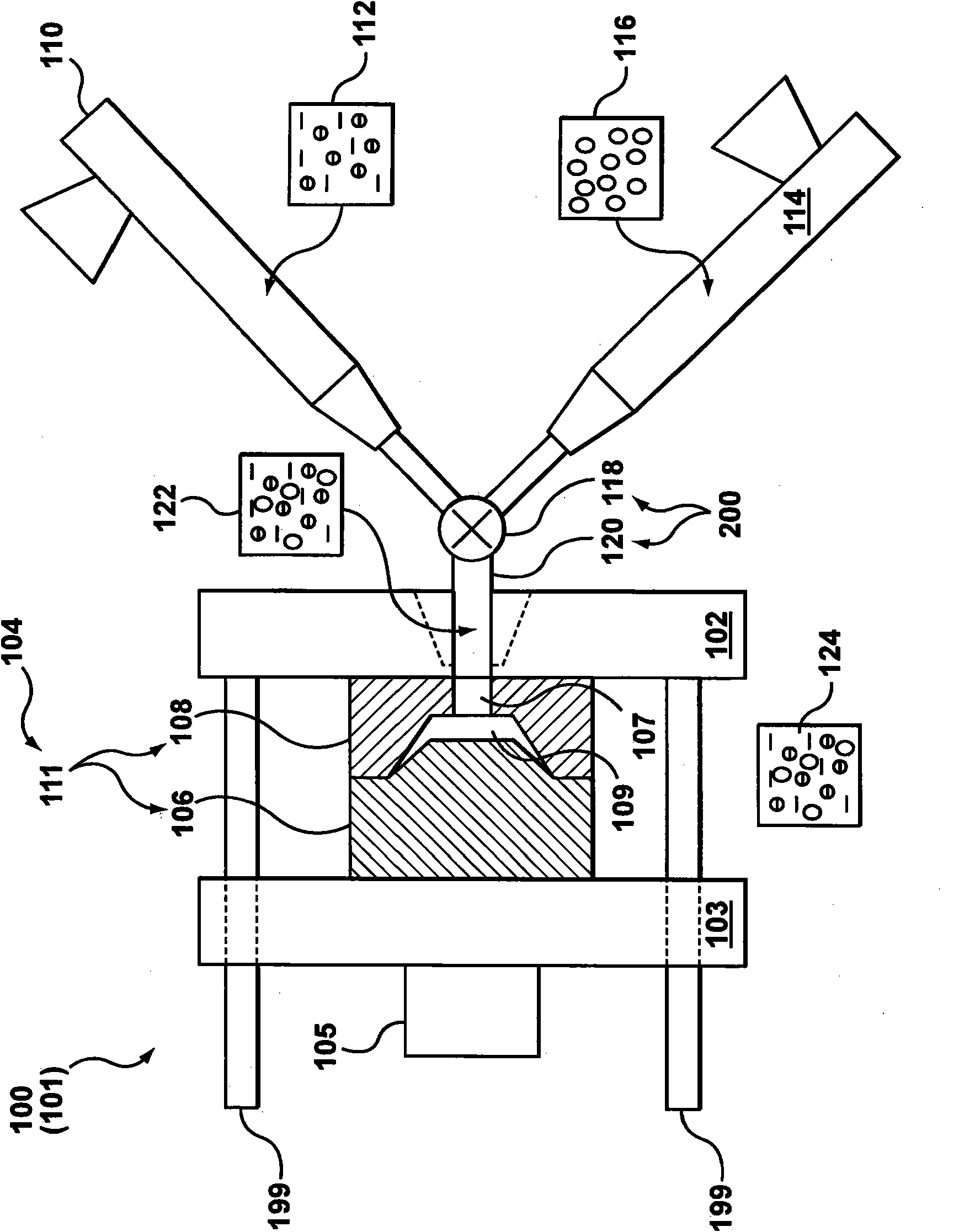 Metal injection-molding-system and process for making foamed alloy