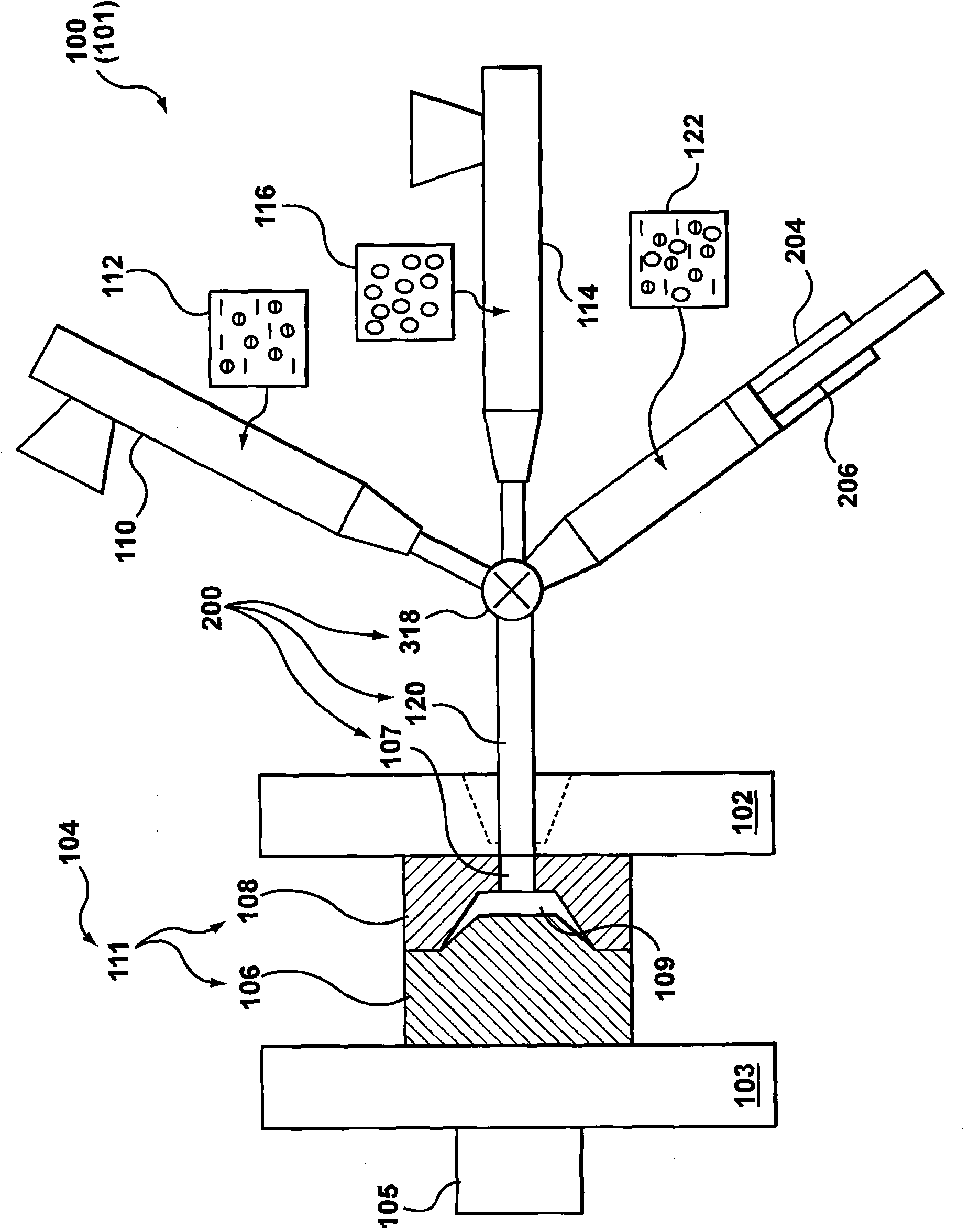 Metal injection-molding-system and process for making foamed alloy