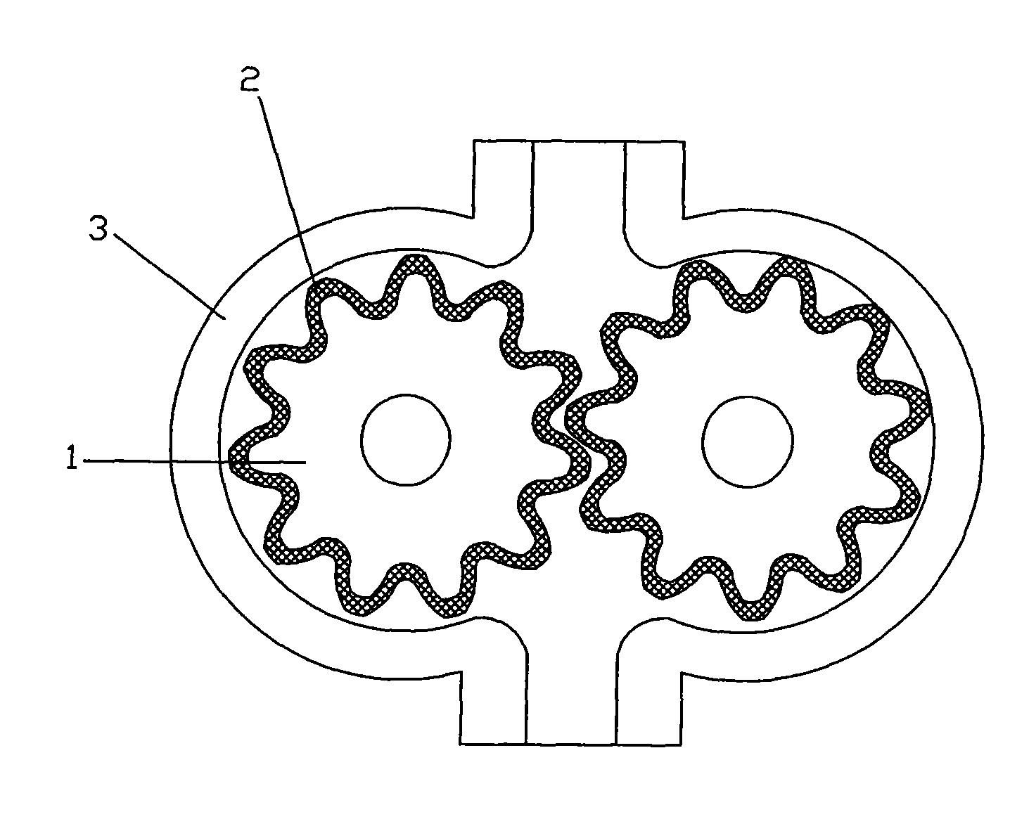 Gear oil pump with low noise